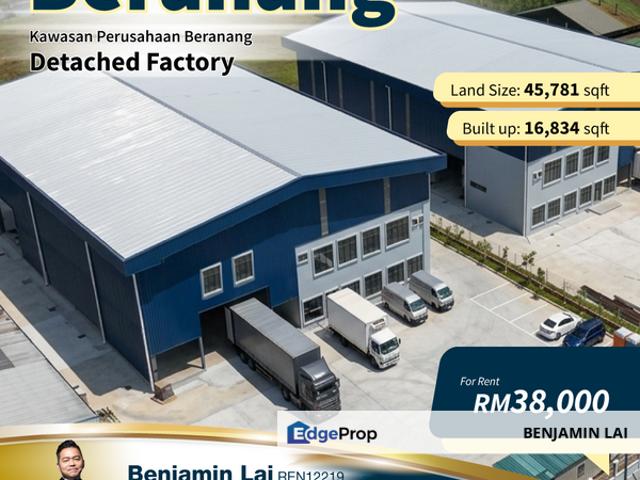 Kawasan Perusahaan Beranang Detached Factory For Rent
