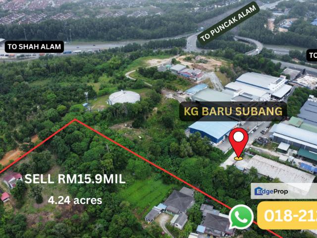 KG BARU SUBANG INDUSTRIAL LAND FOR SALE