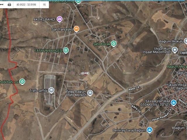 KEÇİÖREN BAĞLUM'DA 348 M2 HİSSELİ SATILIK VİLLA ARSASI