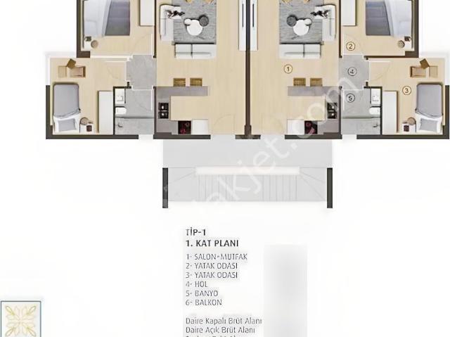 Kemikler Hayal Bodrum Sitesin'de 2+1 Satılık Daire