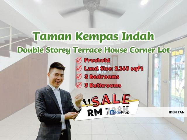 Kempas Indah Double Storey Terrace House Corner Lot For Sale Near Kempas Utama, Setia Tropika, Impian Emas, Taman Anggerik, Nasa City, Dato Onn