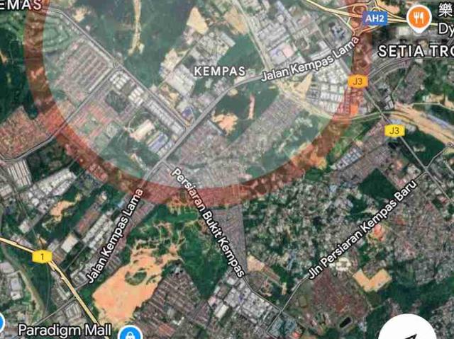 Kempas Toll 52 acre Zoning Industrial Land for Sale