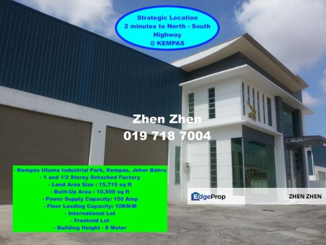 Kempas Utama Industrial Park, Kempas, Johor Bahru Factory for Sale, Strategic Location