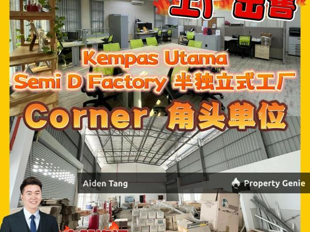 Kempas Utama Semi D Factory Corner Lot