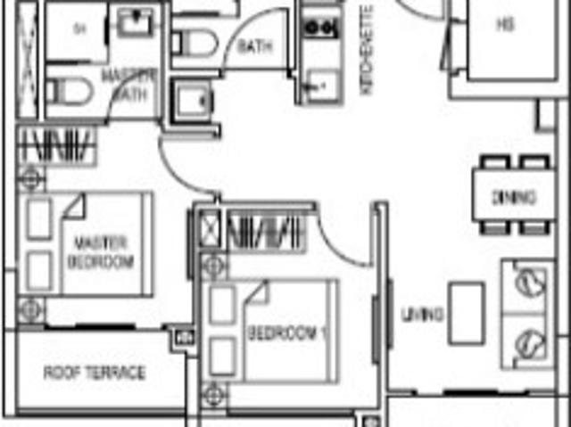 Kensington Square Apartment For Sale, $1,290,000, 2 Bed 2 Bath 614 sqft $2,101.00 psf