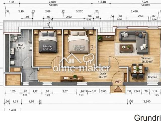Kernsanierte 3 Zimmer Wohnung im 1.OG mit eigenem Eingang