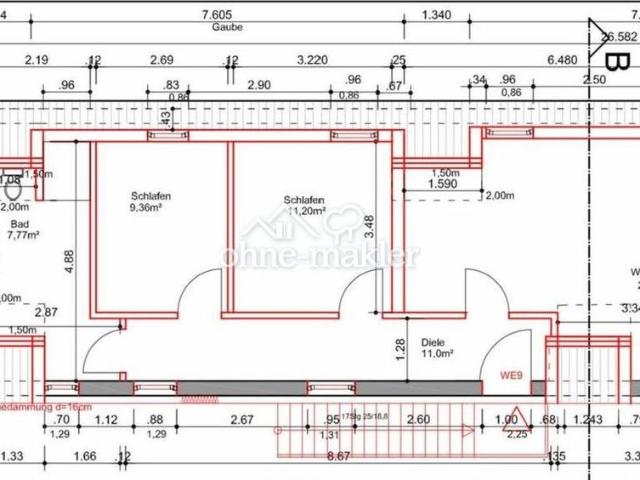 Kernsanierte 3 Zimmer Wohnung im 1.OG mit eigenem Eingang