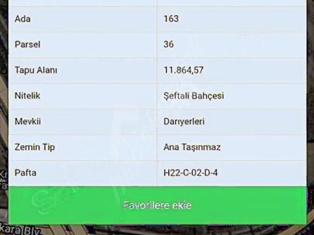 KESTEL NARLIDEREDE ANKARA YOLUNA CEPHE 11.864 m2 ŞEFTALİ BAHÇESİ