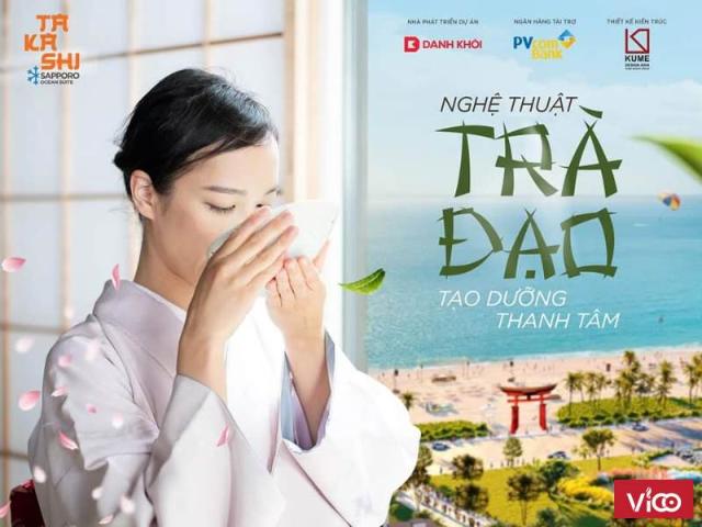 Không gian sống tại Takashi Ocean Suite Kỳ Co Nghệ thuật trà đạo Tạo dưỡng thanh tâm
