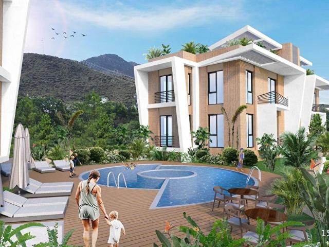 KIBRIS, GİRNE'DE ATOLL MOUNTAIN HILL SATILIK 2+1 DAİRE