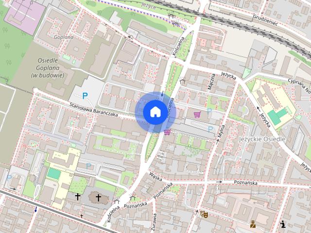 Kościelna 2 pokoje blisko Uniwersytetu Medycznego BEZPOŚREDNIO