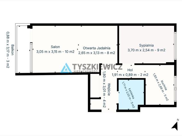 Kościerzyna, Marii Skłodowskiej Curie, 47,78 m2