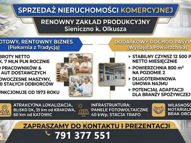 Komercyjne fabryka, zakład na sprzedaż