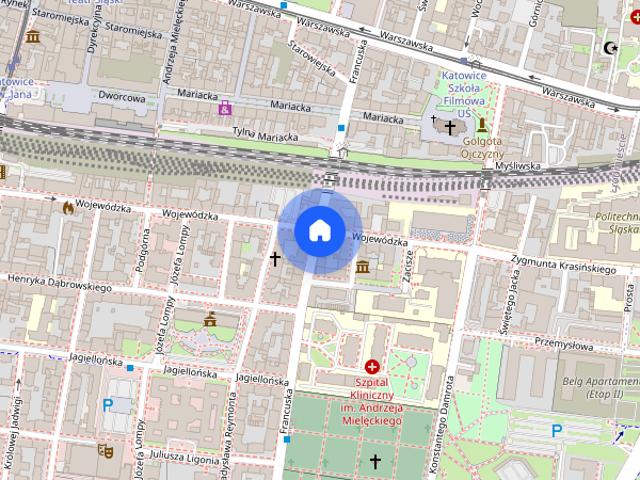 Komfortowe mieszkanie centrum Katowice poddasze