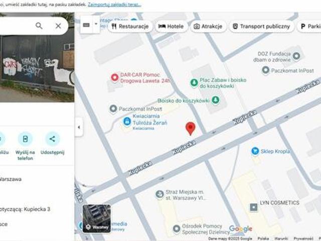 Kontener 15 m² do wynajęcia – Warszawa ul. Kupiecka 3