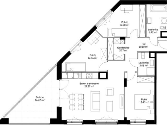 Kolejowa 92,06 m², Warszawa