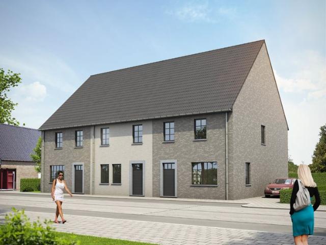 Koppelbouw met 4 slpk en achterliggende garage