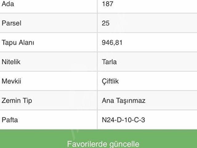 KORKUTELİNDE YATIRIMLIK TARLA 946 m2