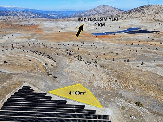KORKUTELI SIMANDIR MAHALLESINDE 4.100M2 TARLA GÜNEŞ PANELİ YANİ