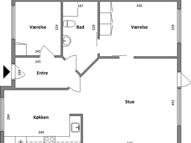 Korsgårdsvej, 84 m2, 3 værelser, 7.057 kr Allingåbro, Aarhus