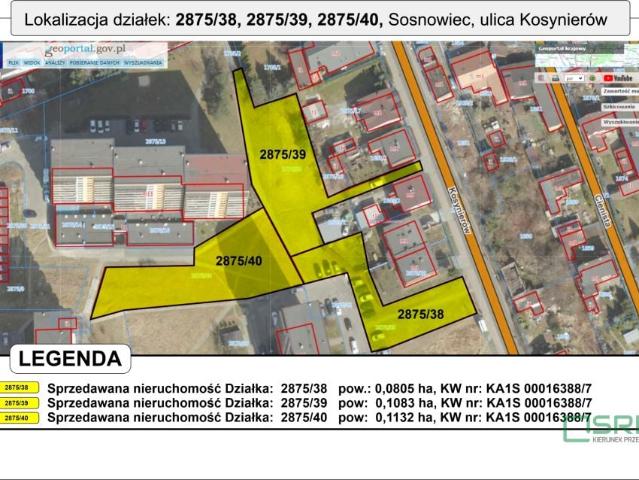 Kosynierów 3 020 m², Sosnowiec