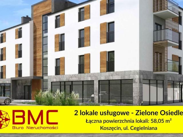 Narożny lokal usługowy 39 m² z dużymi witrynami i ogrzewaniem podłogowym