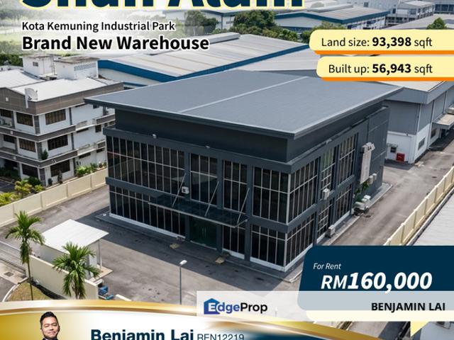 Kota Kemuning Industrial Park, Shah Alam Brand New Warehouse For Rent