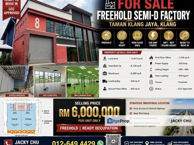 Klang Jaya warehouse for sale