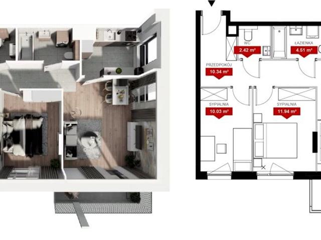 Klemensa Janickiego 64,87 m², Poznań