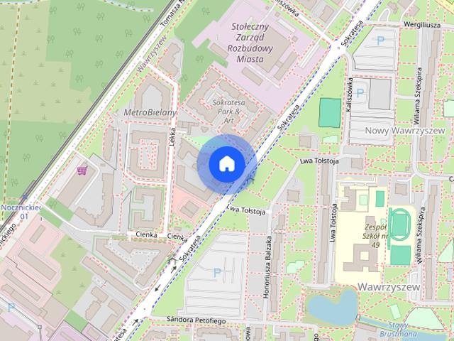 Klimatyzowane 2 pokoje przy Metrze Młociny 48 m² | Sokratesa