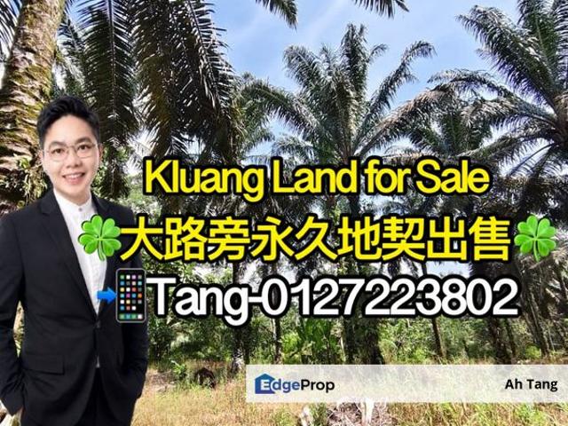 Kluang Land for Sale 大路旁永久地契出售