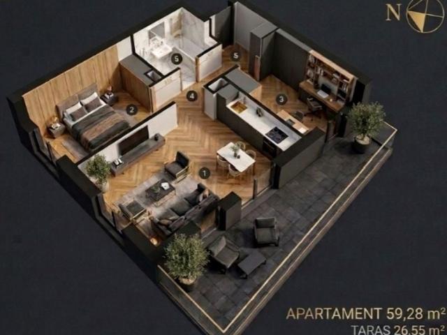 Kpt. Stefana Pogonowskiego 59,20 m², Łódź