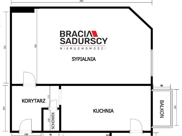 Kraków, Stare Miasto, al. Aleje Zygmunta Krasińskiego, 43,71 m2