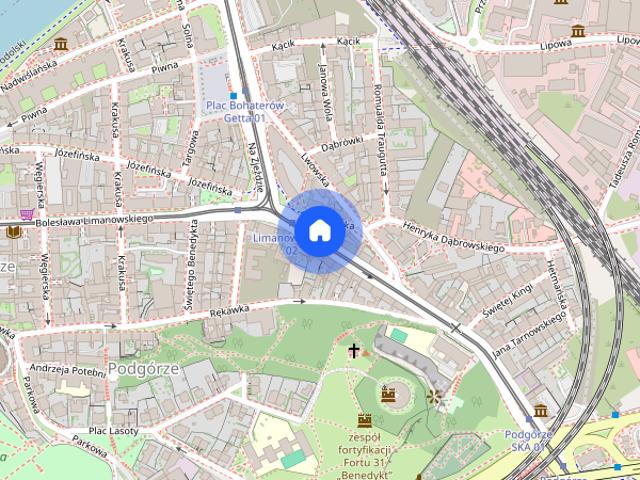 Kraków, Stare Podgórze mieszkanie 2 pokojowe dla pary 2300 zł