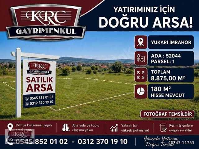 KRC'DEN YUKARI İMRAHOR KELEPİR 180 M2 SATILIK HİSSELİ ARSA