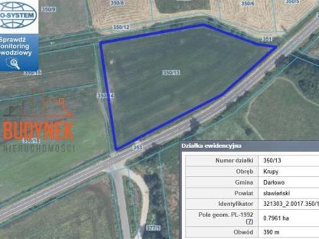 Krupy, 8000 m² Działka