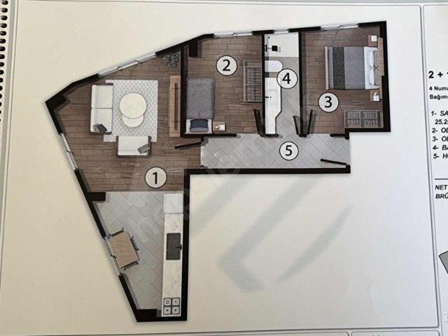 Küçükyalı 2+1 1.Kat Projeden Satılık