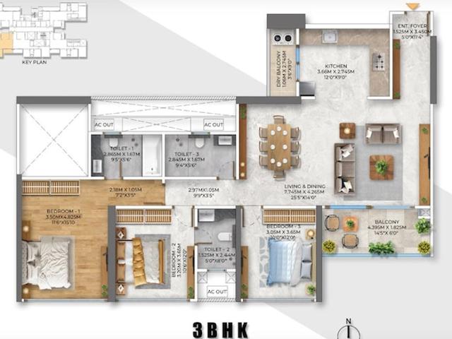 Kumar Primus 3 Bedroom 1875 Sq. Ft. Apartment in Hadapsar Pune Listing ID: #9932