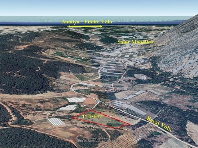 Kumluca Salur Mahallesi Baraja Yakın Hisseli 11.650 m Rızayen Taksimli Tarla Vasfında Arazi
