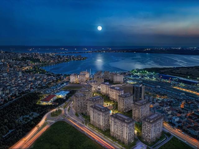 Nowoczesny apartament z widokiem na jezioro w Küçükçekmece