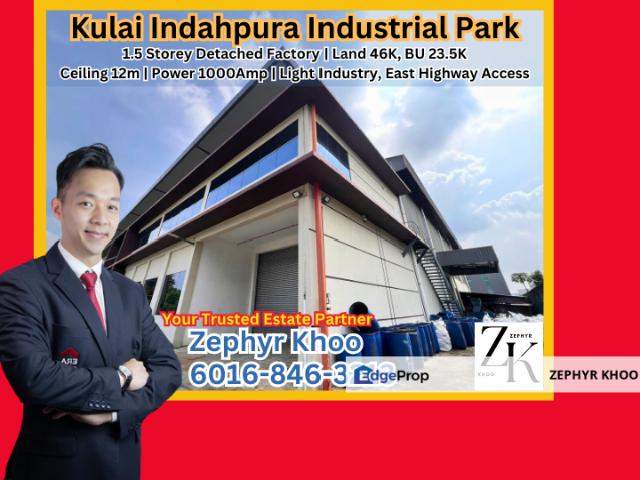 Kulai Indahpura Industrial Park 1.5 Storey Detached Factory For Sale