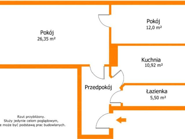 Kupiecka 61,70 m², Zielona Góra