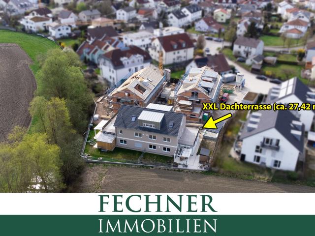 Kurzfristig verfügbar IN Süd 2 ZKB Wohnung 1. OG mit XXL Dachterrasse 27,42m², ruhige Lage!