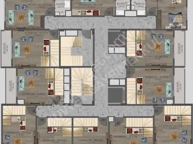 Kuvvet'ten Yatırımlık Ara Kat Lüks 1+1 Loft Daire !
