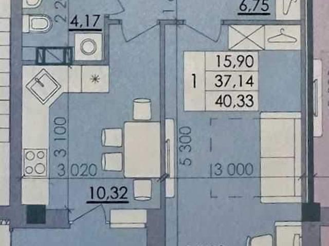 квартира 41 m2 Киевский