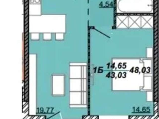 квартира 47 m2 Кременец