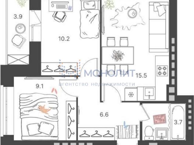 квартира 469 m2 Культура