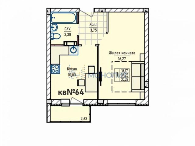 квартира 3502 m2 Новинки сп