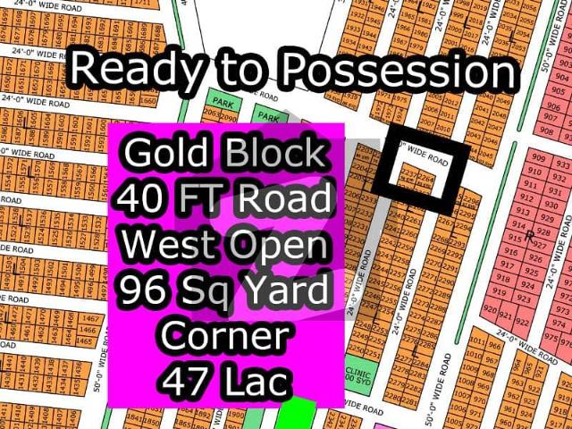 L Gold Block + 96 Sq Yard + Corner North Town Residency Phase 01 Surjani