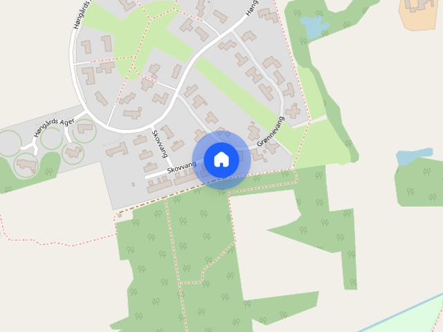 Lækkert 1 plans rækkehus på Skovvang